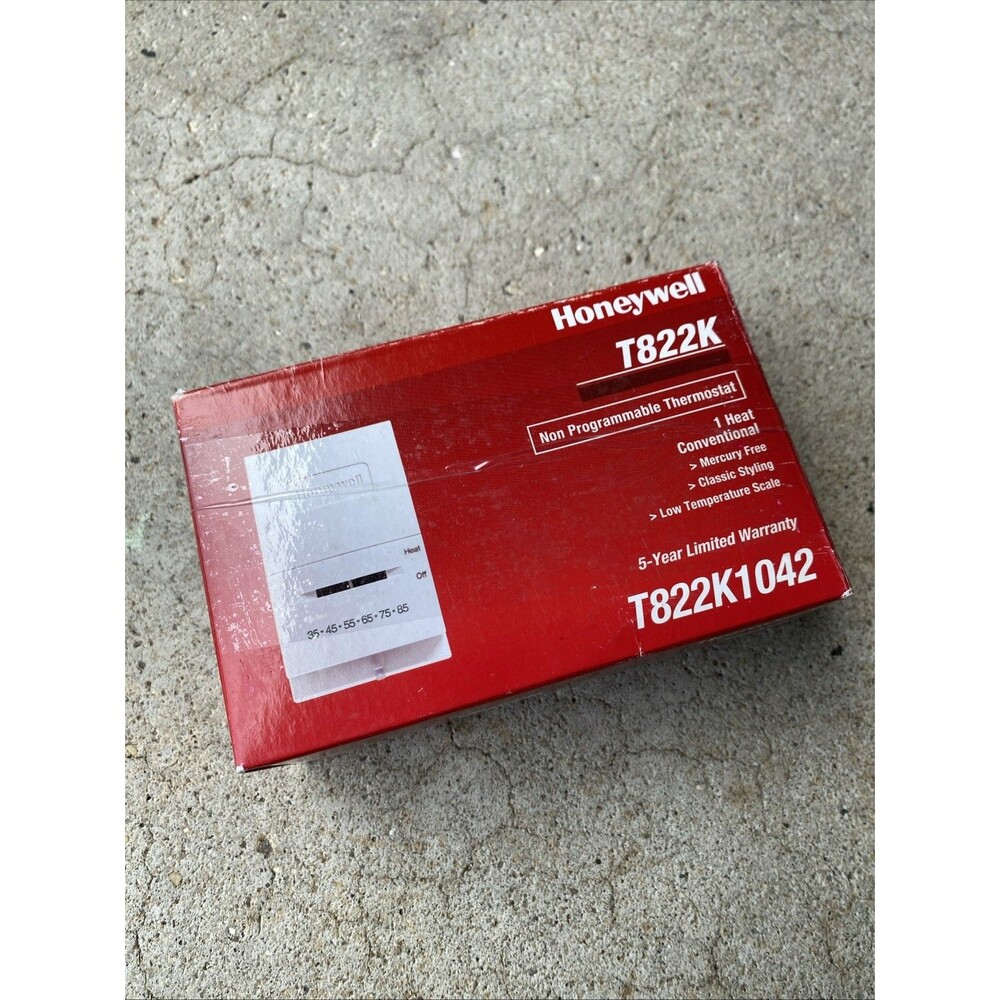 Honeywell T822K1042 Low Temp Heat Only Thermostat 35-85F Garage Econostat OB
